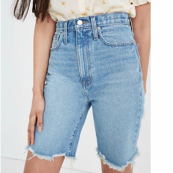 MADEWELL High-Rise Bermuda Denim Shorts. - Picture 4 of 5